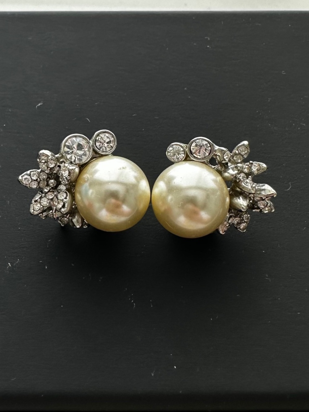 J. Crew pearl and crystal cluster studs